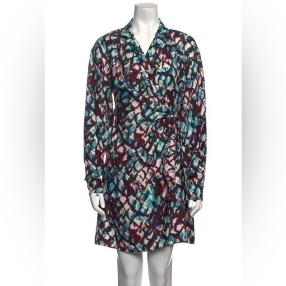 Saloni Wrap Silk Mini Dress Size 2